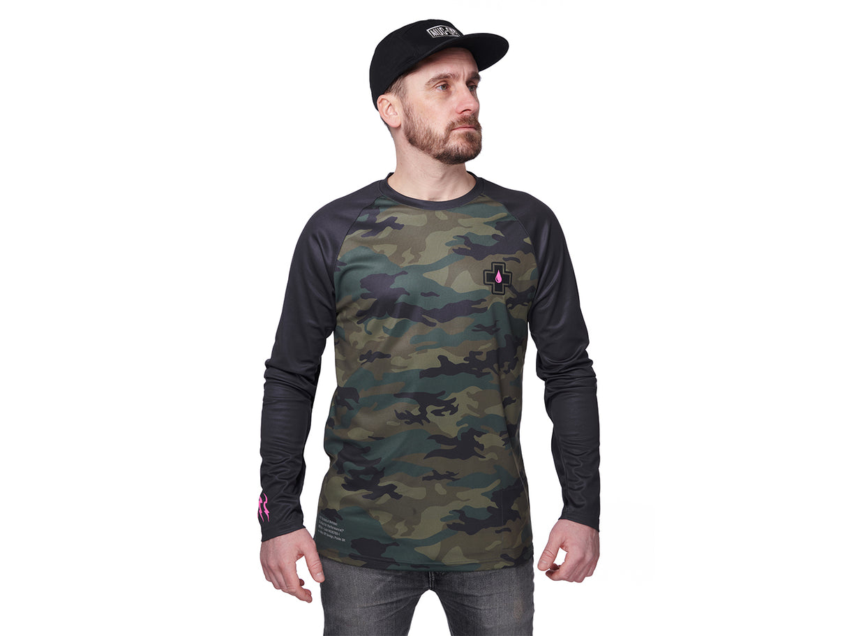 Muc Off Premium Long Sleeve Riders Jersey - Camo Muc Off