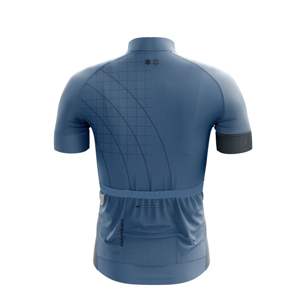 Grids and Guides Kurzarm Trikot - blau