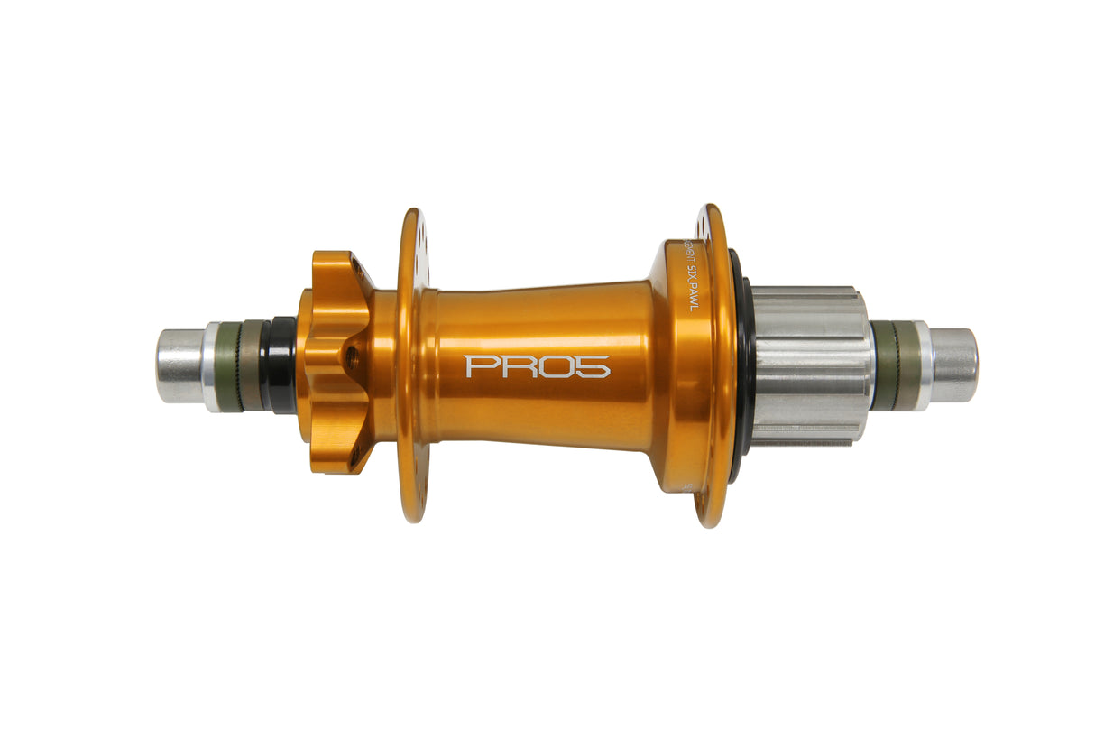 Pro 5 Trial/Singlespeed Hinterradnabe orange 32 Loch - 135 mm Bolt In Hope