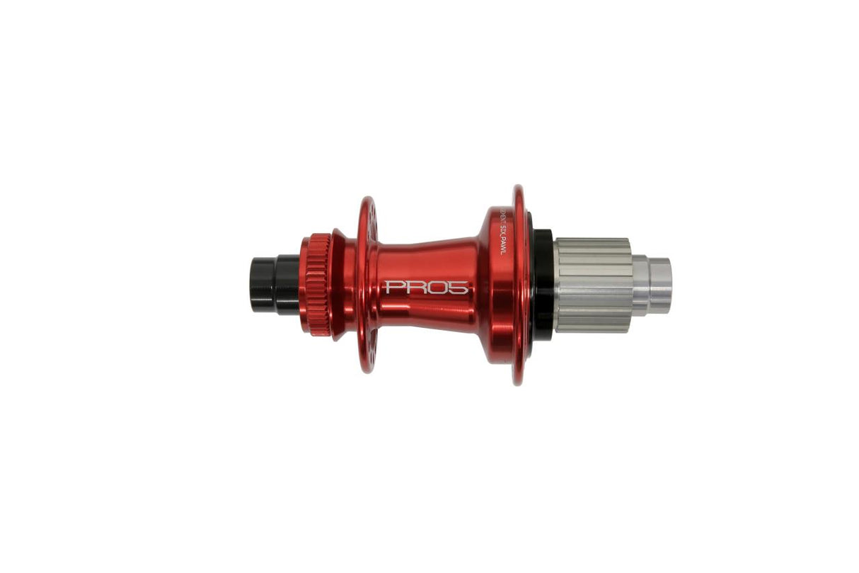 Pro 5 Hinterradnabe 32 Loch - Centerlock - rot - Shimano Microspline Freilauf