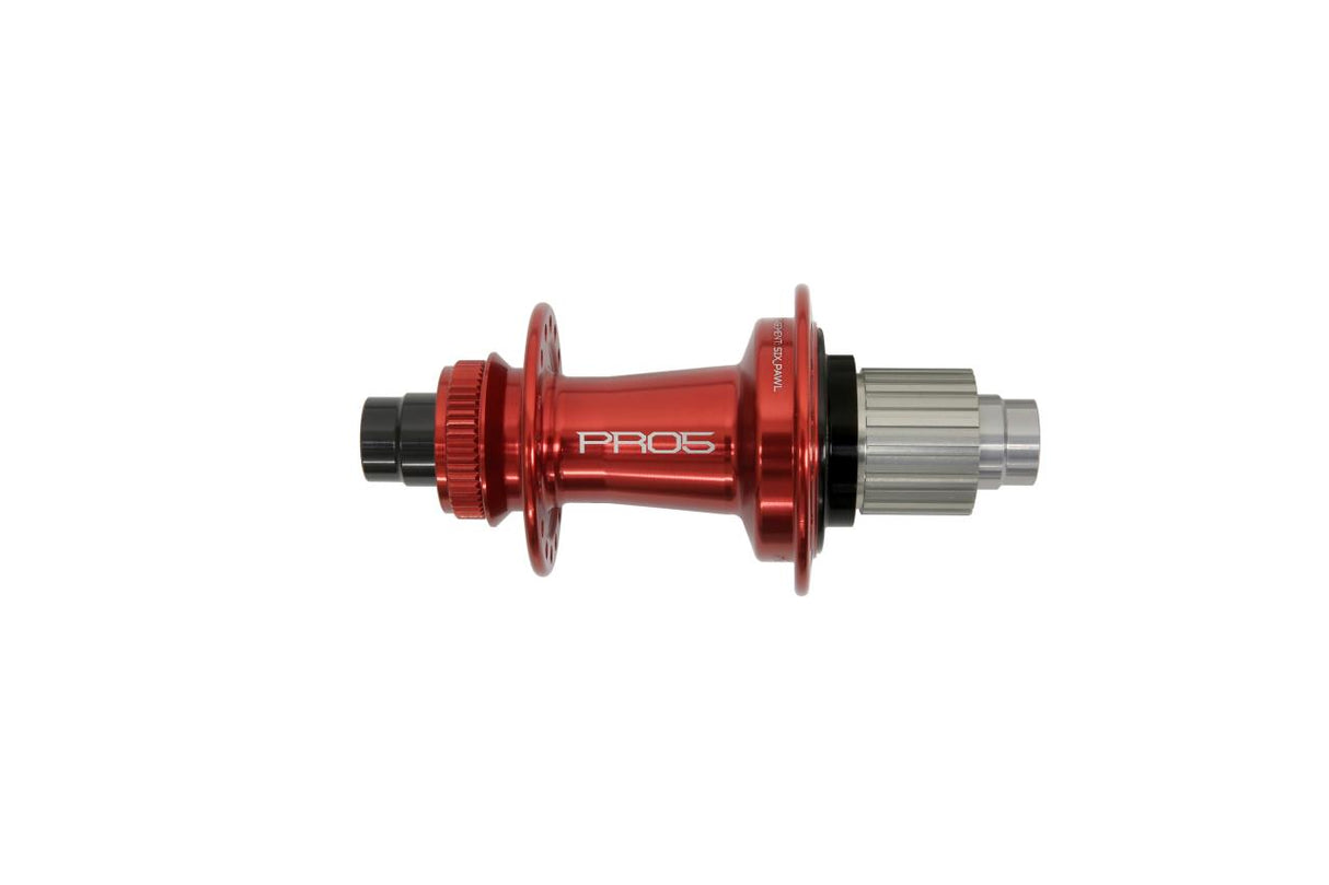 Pro 5 Hinterradnabe 32 Loch - Centerlock - rot - Shimano Microspline Freilauf