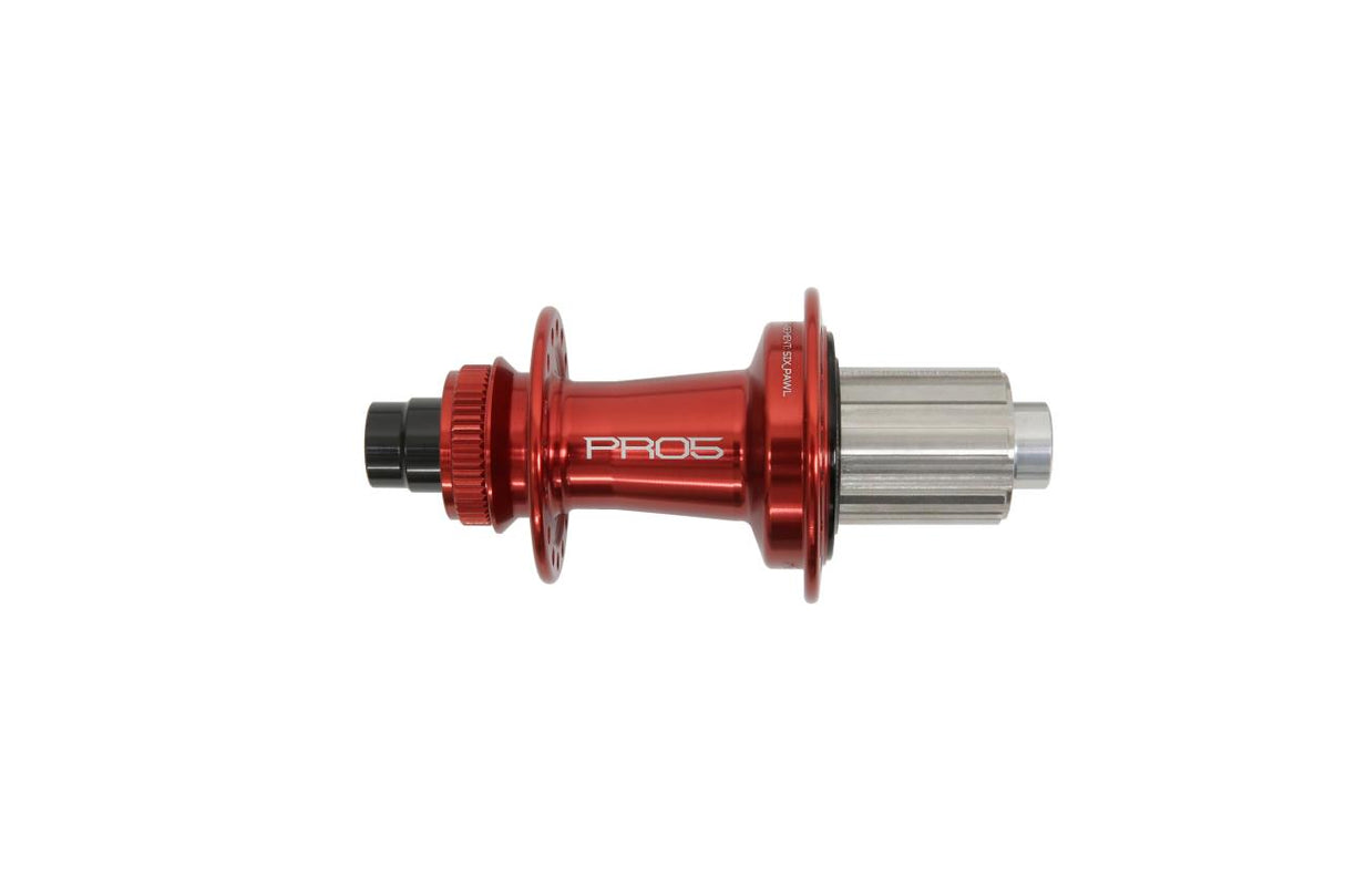 Pro 5 Hinterradnabe 32 Loch - Centerlock - rot - Shimano Stahl Freilauf