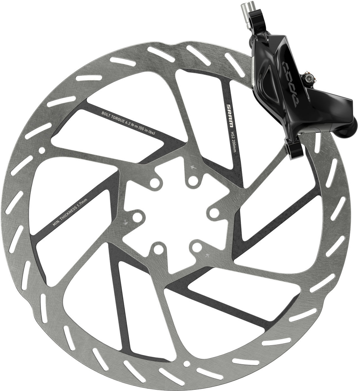 Code Silver Stealth 2 Kolben Bremse - schwarz