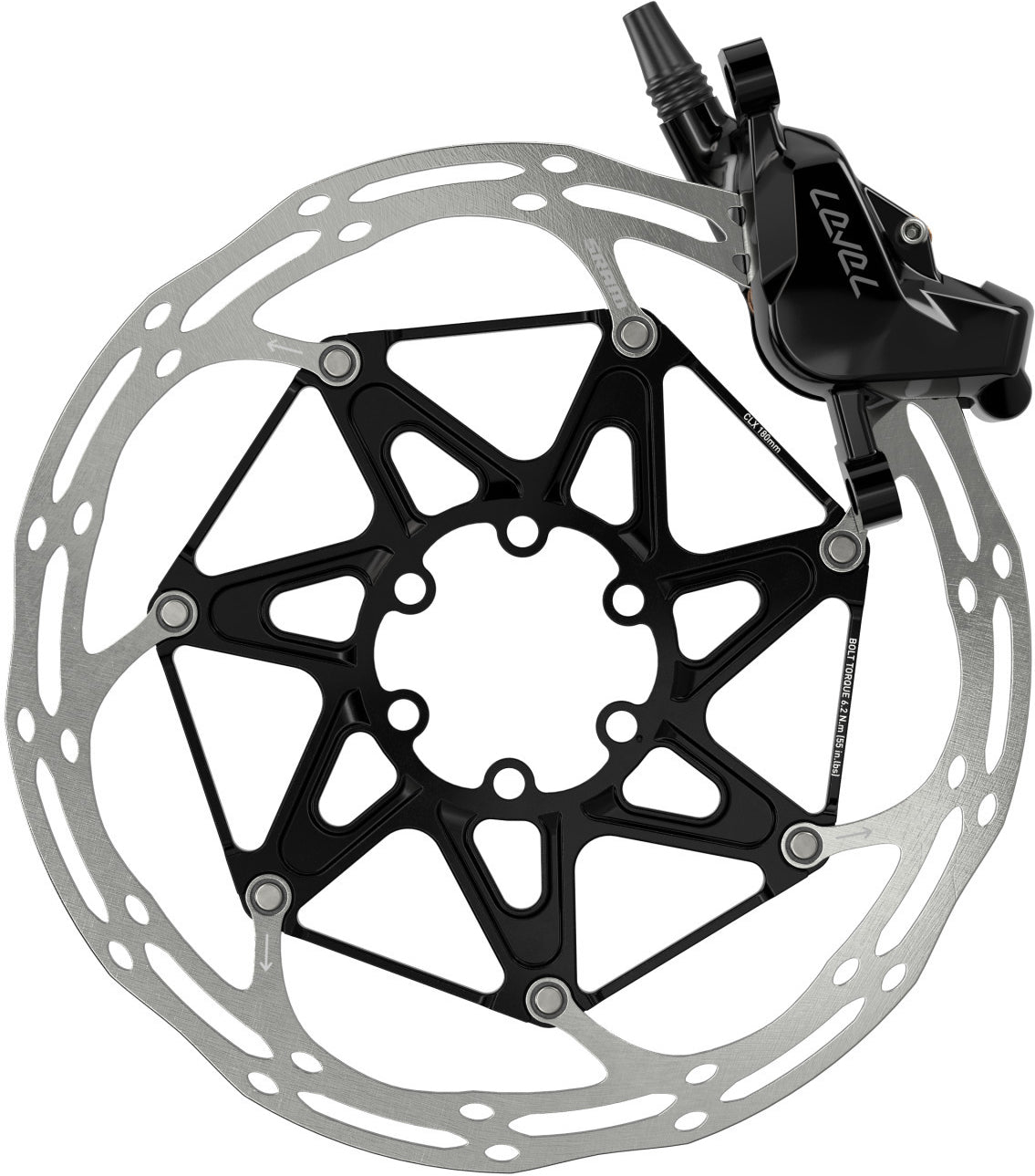 Level Silver Stealth 2 Kolben Bremse - schwarz