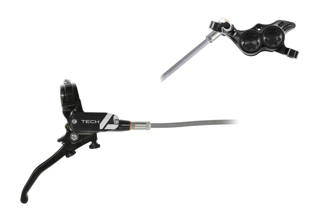 Tech 4 E4 Scheibenbremse Stahlflexleitung - Schwarz