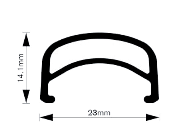 TB14 Alloy Rims Classic-Felgen 700c - schwarz