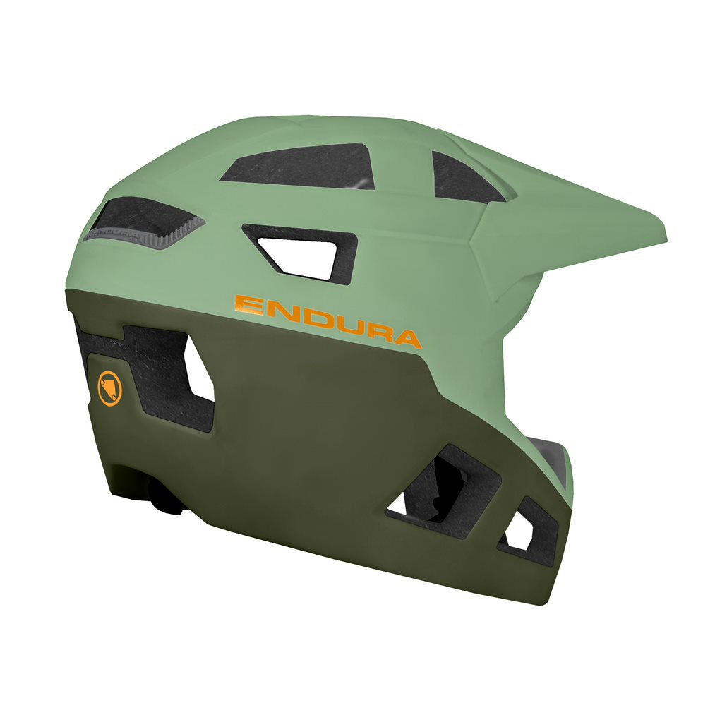 SingleTrack Full Face MiPS® Helm - Olivgrün