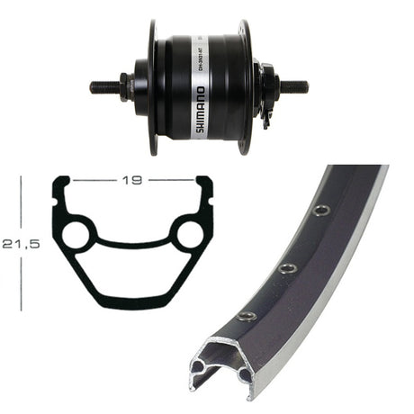 VR 28 Zoll mit Nabendynamo - schwarz