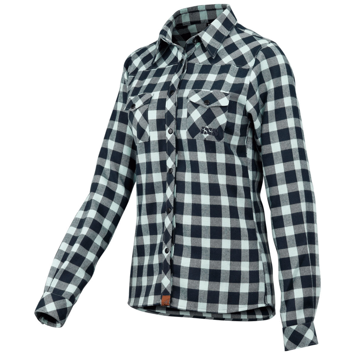 Escapee Damen Flannel Hemd - Aqua/Marine iXS