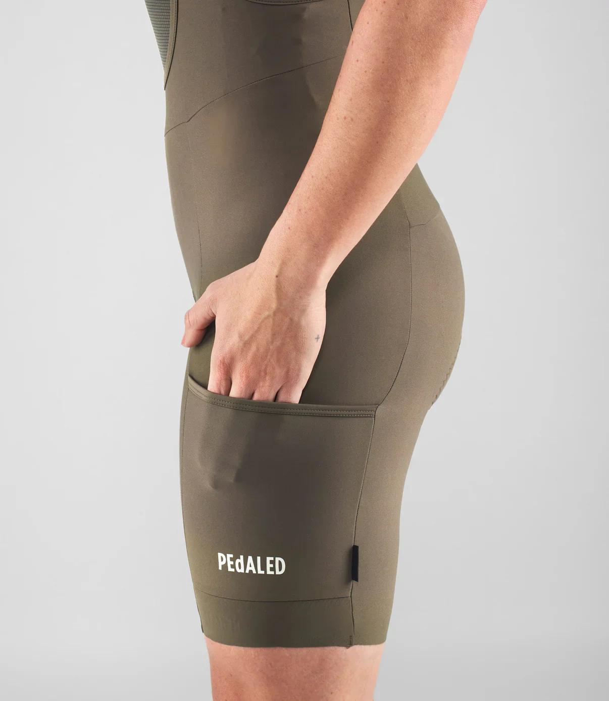 Culotte corto con tirantes Odyssey - Verde militar