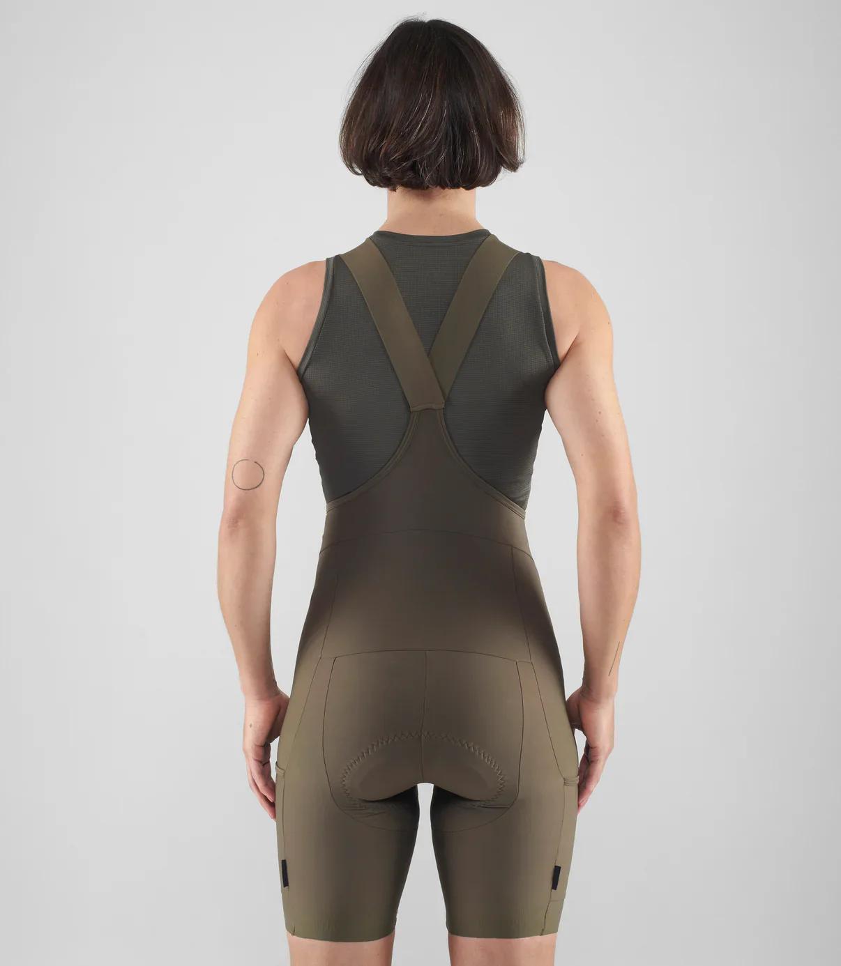 Culotte corto con tirantes Odyssey - Verde militar