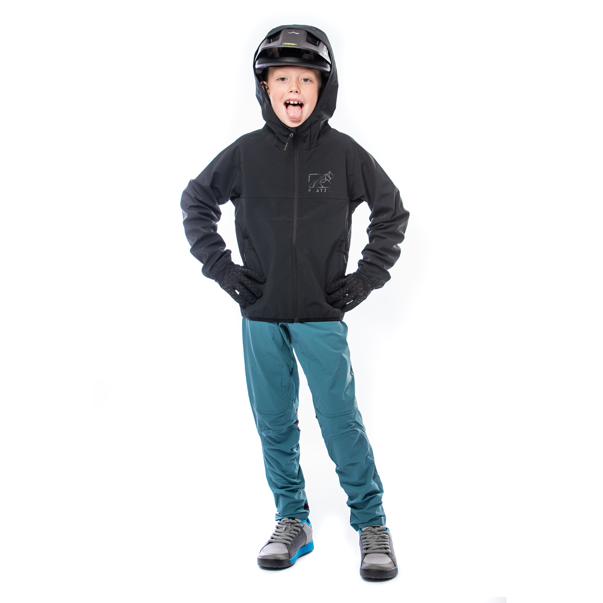 DFL Evo Regenjacke Youth - schwarz