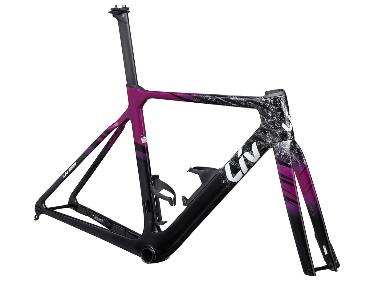 EnviLiv Advanced SL Rahmenset - Aubergine / Raw Carbon