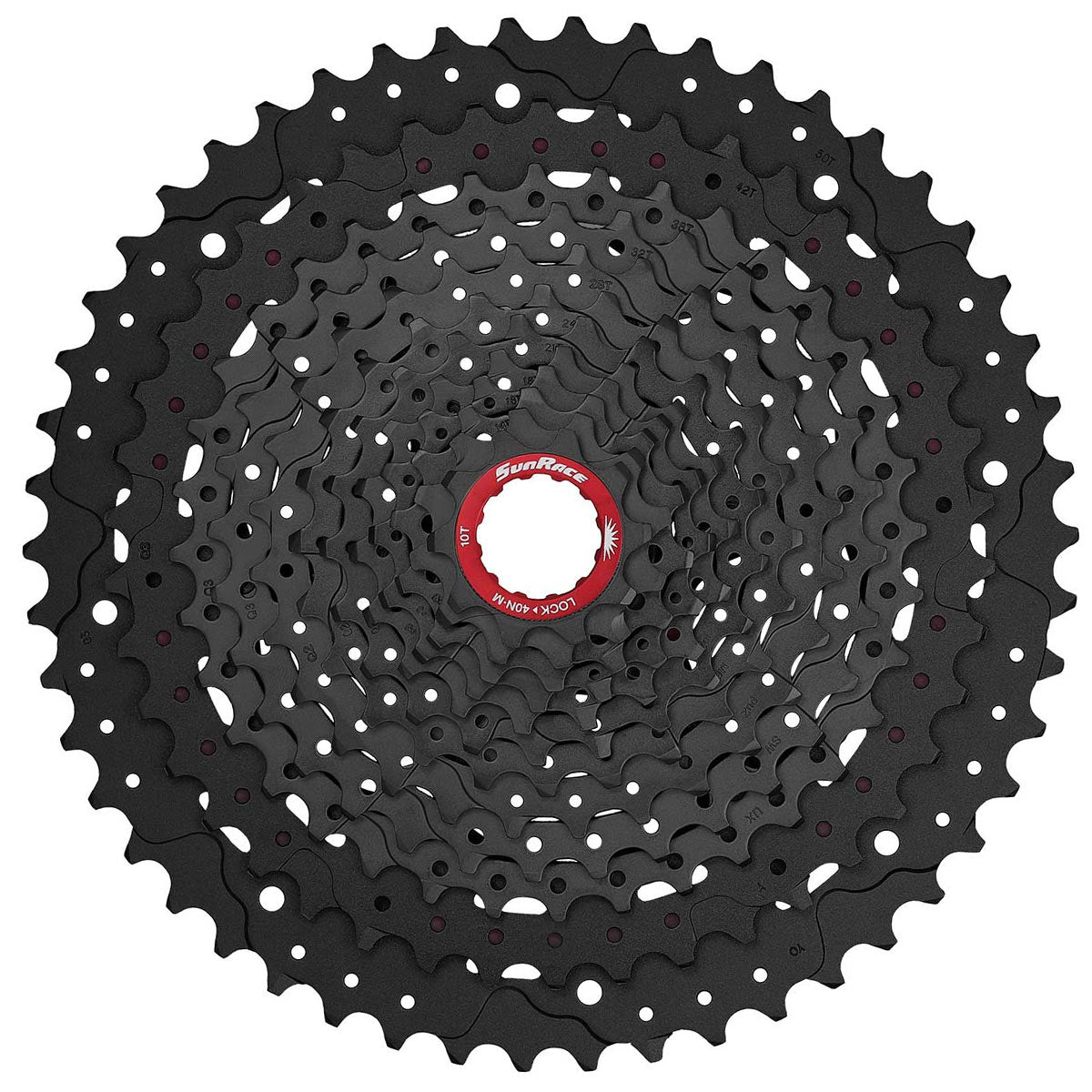 CSMZ91X WT5 10-50 Zähne, 12-fach - Schwarz