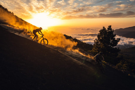 Orbea Fahrrad im Sonnenuntergang