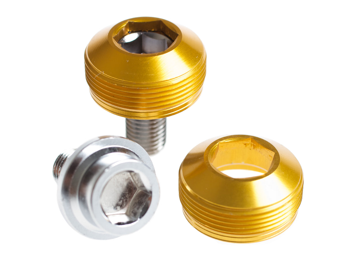 Alloy Cup Crank Bolts - Kurbelschrauben - Gold