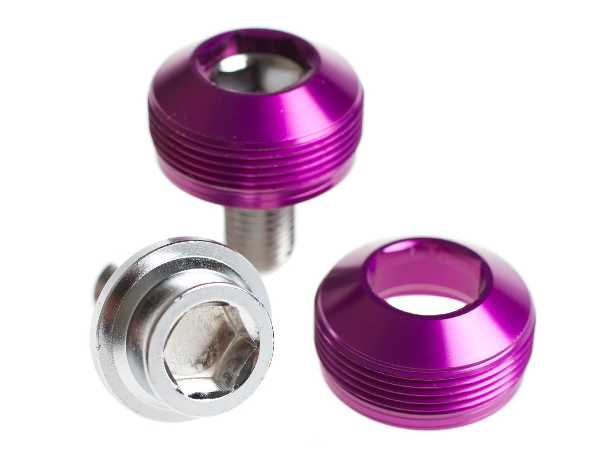 Alloy Cup Crank Bolts - Kurbelschrauben - Lila