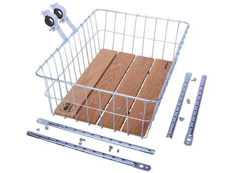 1392 Woody Large Basket - Silver