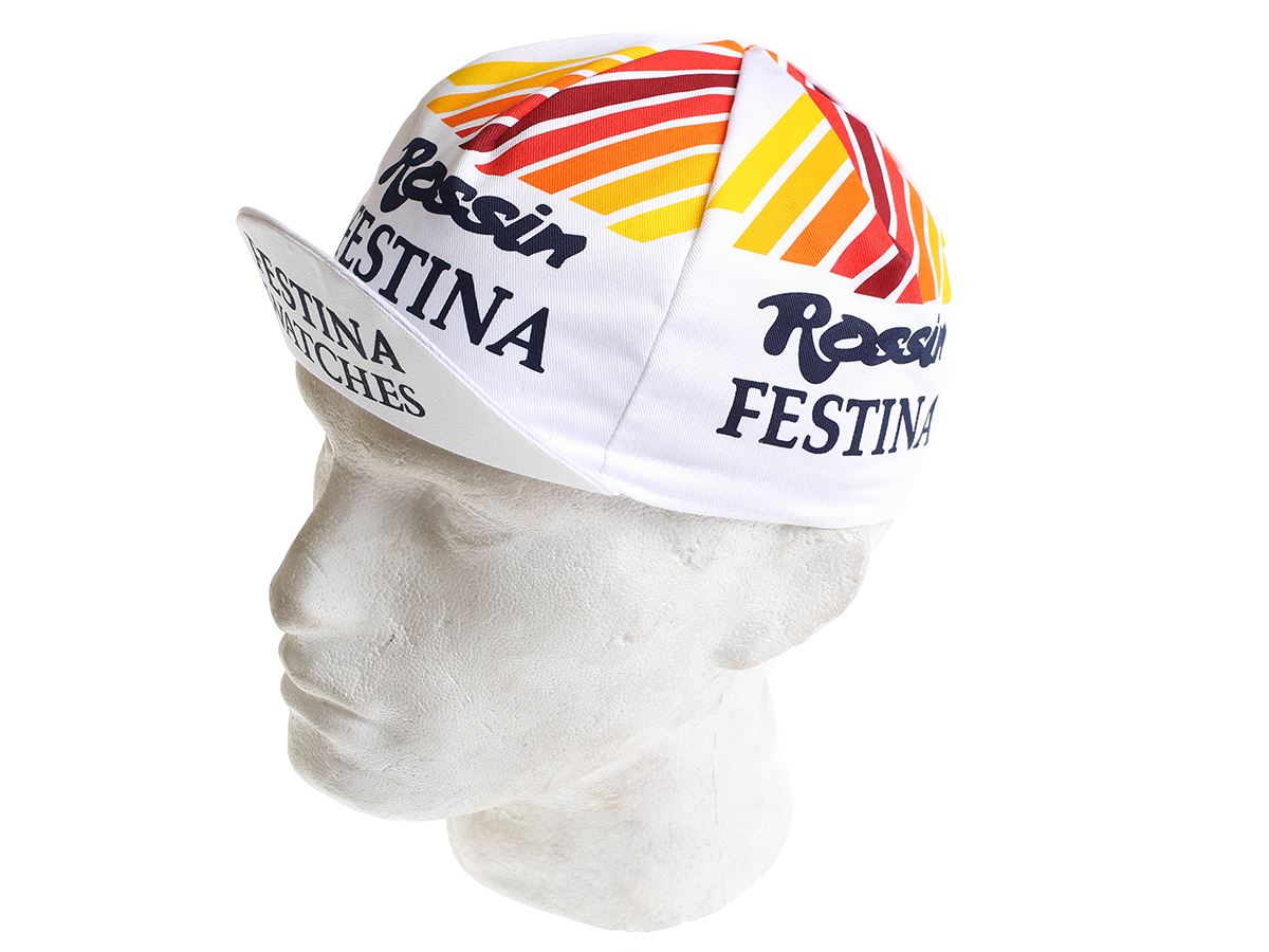 Vintage Cycling Cap - Rossin Festina - weiss