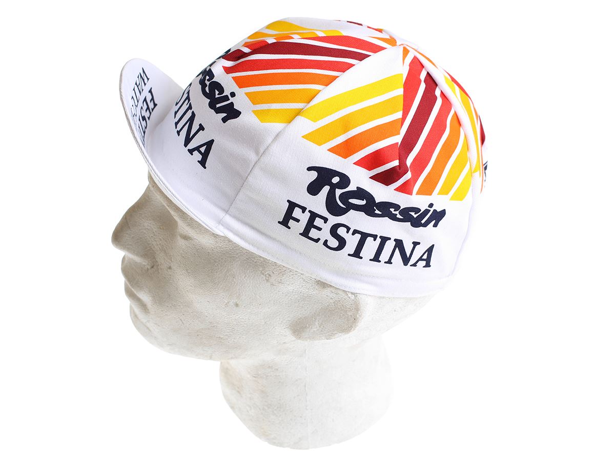 Vintage Cycling Cap - Rossin Festina - weiss