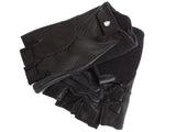 Classic Sport Leder-Fahrradhandschuhe - schwarz