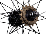 Deep Section Singlespeed Fixed Gear Laufradsatz - 30 mm Felgen - blau