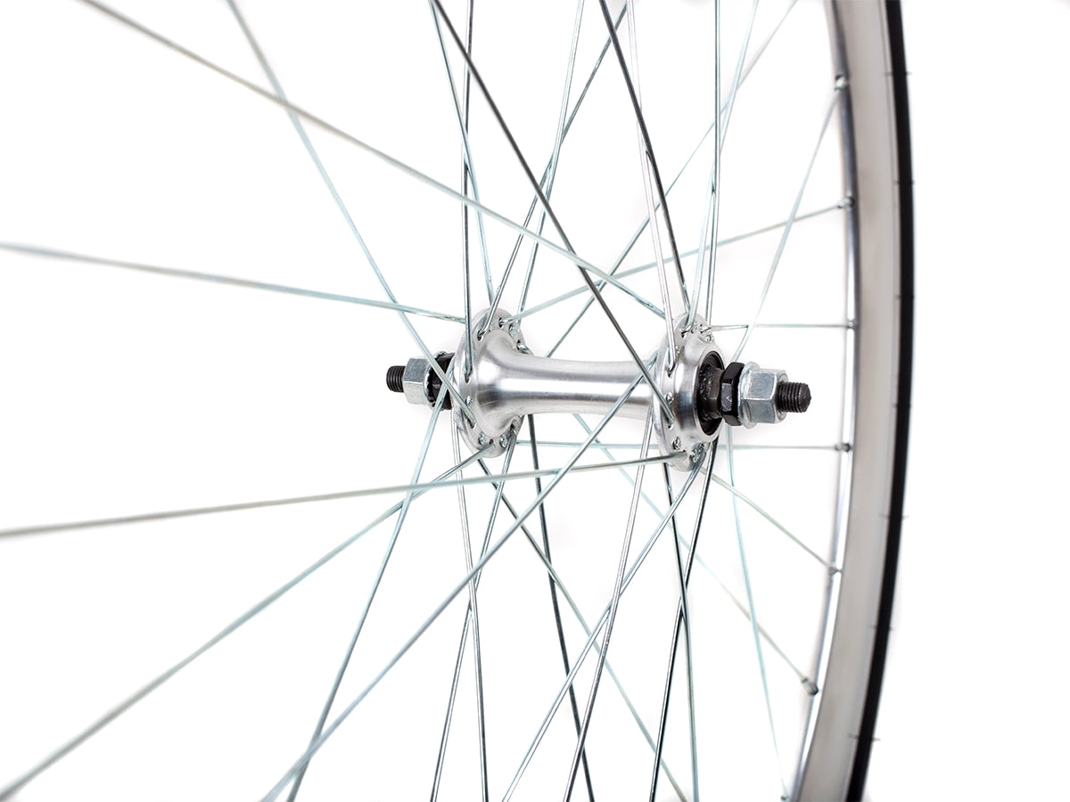 Deep Section Singlespeed Fixed Gear Laufradsatz - 30 mm Felgen - silber