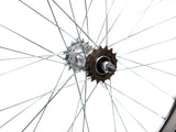 Deep Section Singlespeed Fixed Gear Laufradsatz - 30 mm Felgen - silber