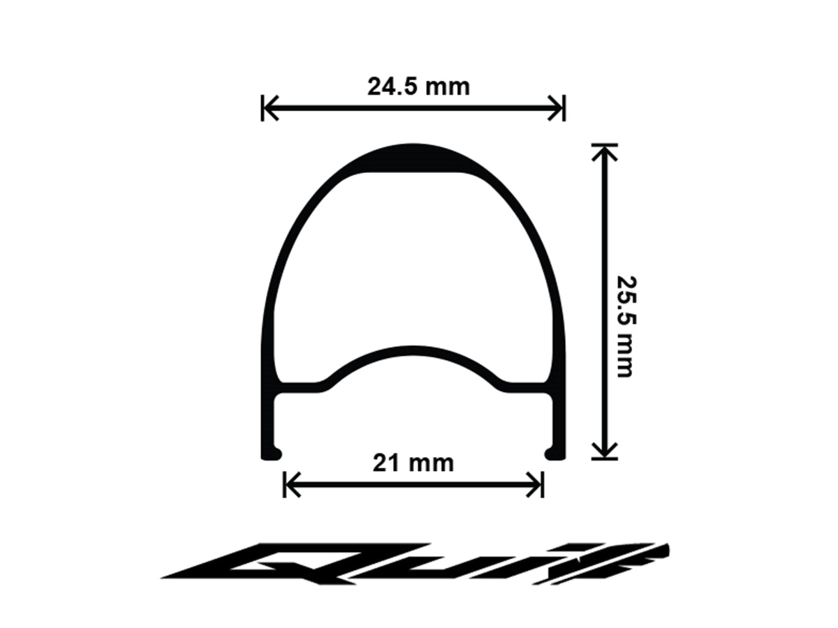 Quill Felge 700C - abgedreht - Schwarz