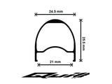 Quill Felge 700C - abgedreht - Schwarz