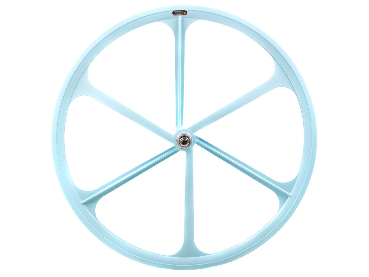 6 Spoke Hinterrad fixed/free - Himmelblau