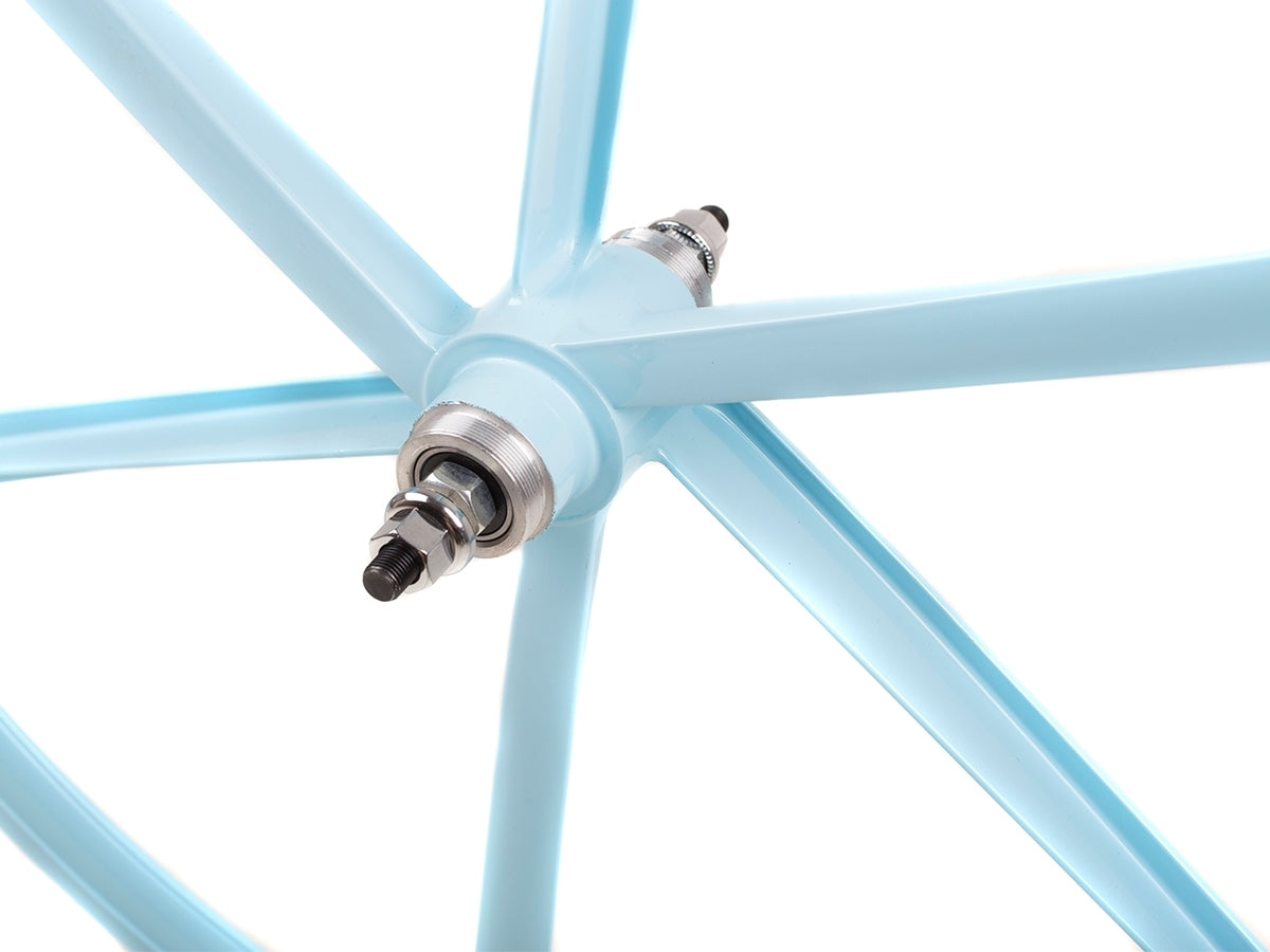 6 Spoke Hinterrad fixed/free - Himmelblau