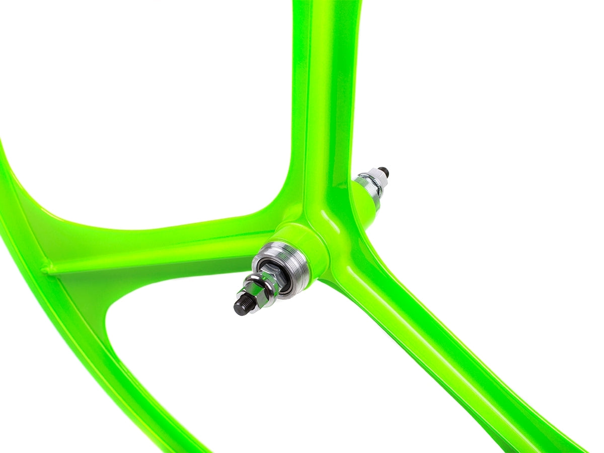 3 Spoke Hinterrad fixed/free - Grün