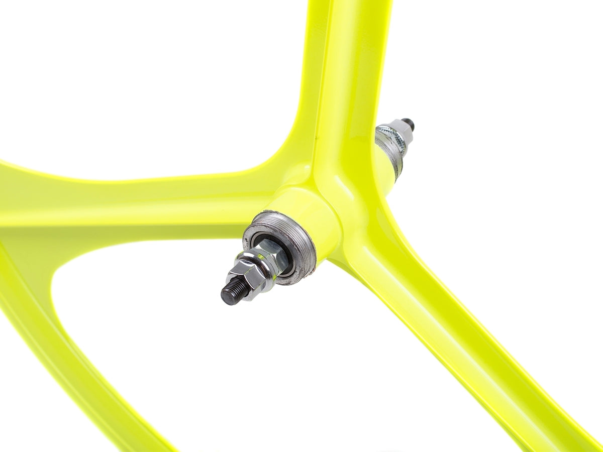 3 Spoke Hinterrad fixed/free - Neongelb