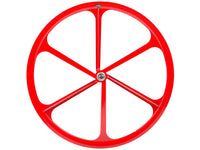 6 Spoke Hinterrad fixed/free - Rot
