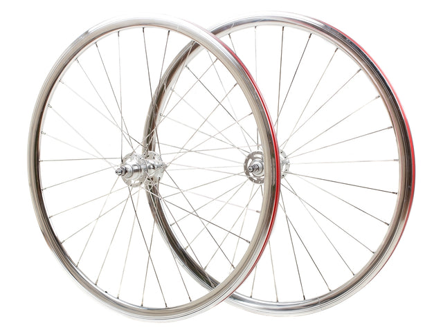 Singlespeed/Fixed Laufradsatz - silber poliert
