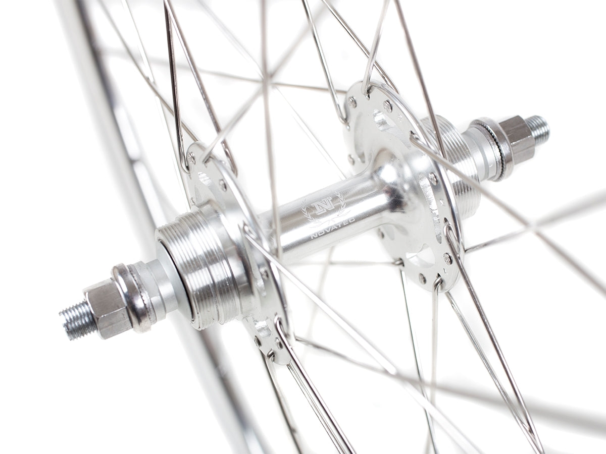 Singlespeed/Fixed Laufradsatz - silber poliert