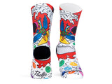 Socken Loops - Weiß/Multi