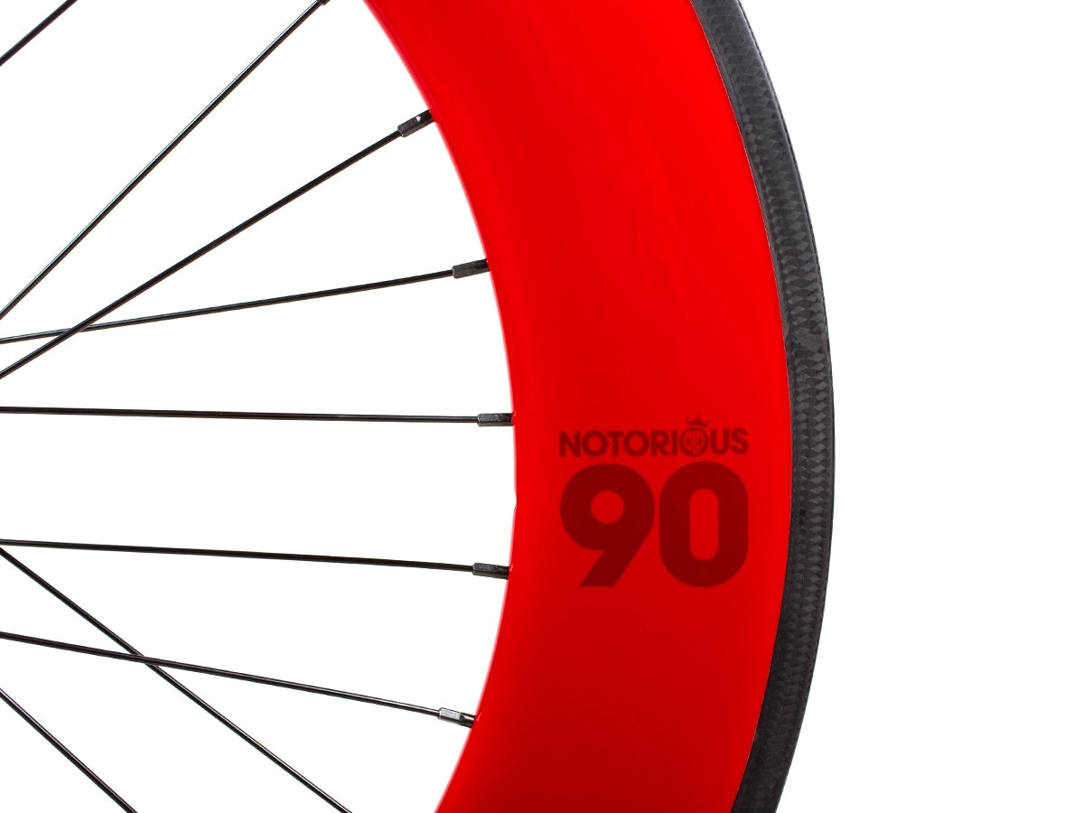 Notorious 90 Hinterrad - rot/schwarz
