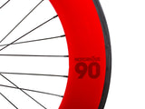 Notorious 90 Hinterrad - rot/schwarz