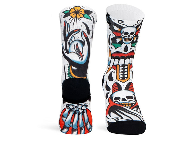 Socken Skull by Chuli Gonzalez - Weiß/Multi