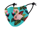Gesichtsmaske Flamingo - Türkis/Multi