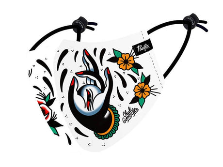 Gesichtsmaske Skull - Weiß/Multi