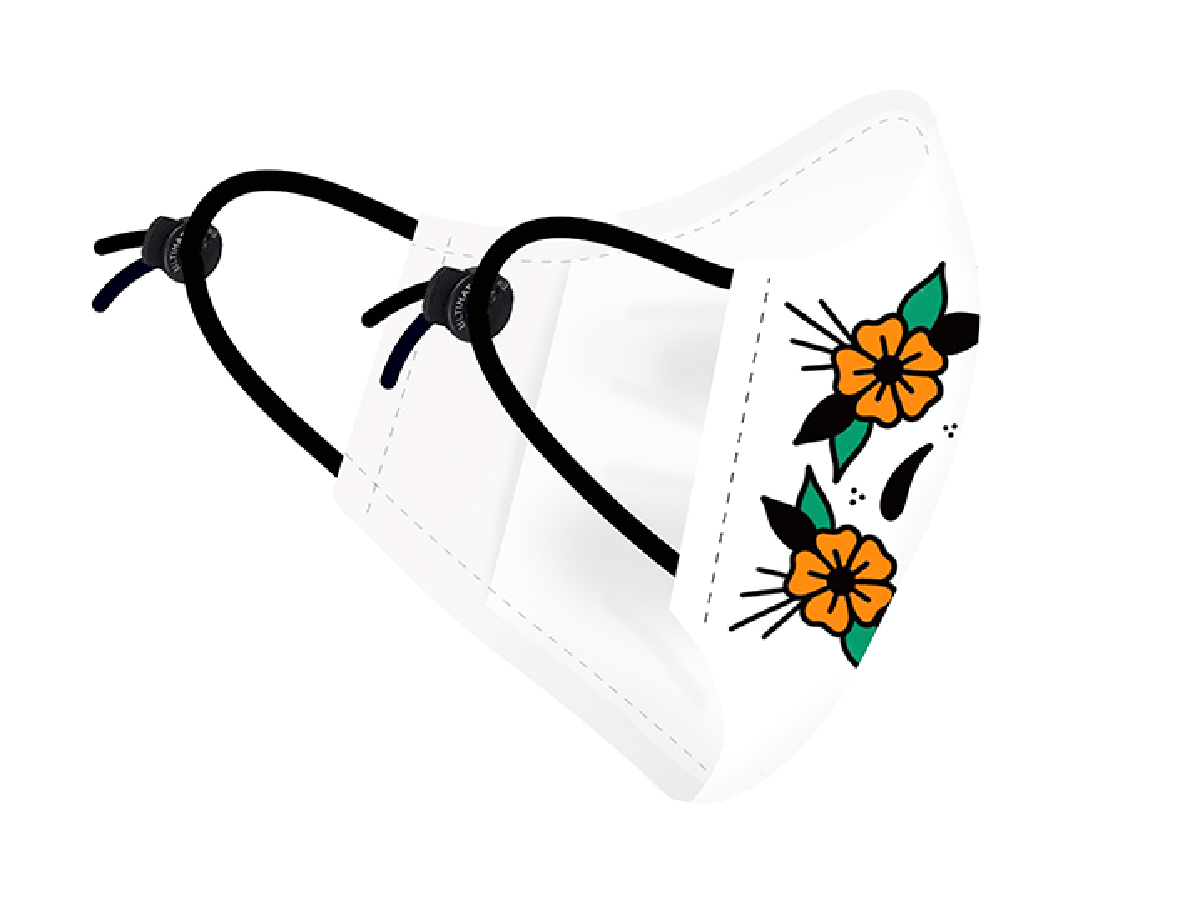 Gesichtsmaske Skull - Weiß/Multi