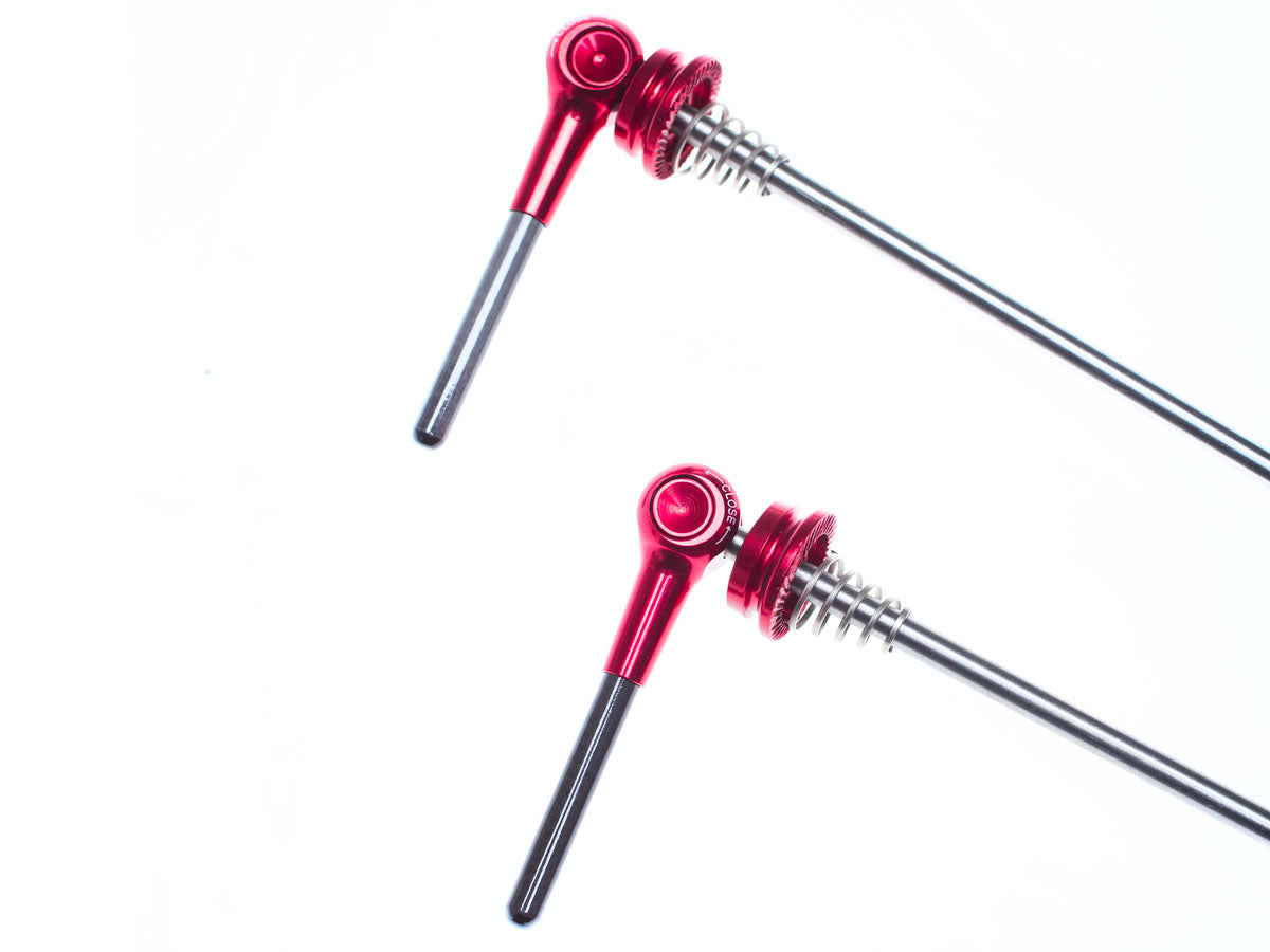 Titanium Schnellspanner VR und HR (Paar) - Rot