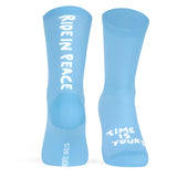 Socken Ride in Peace - Hellblau