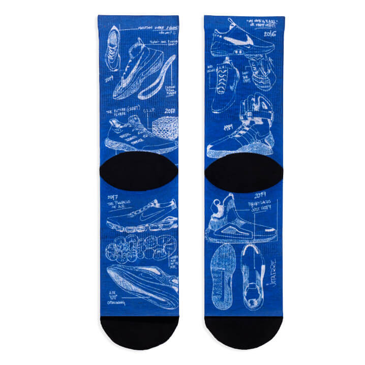 Socken Blueprint - Blau