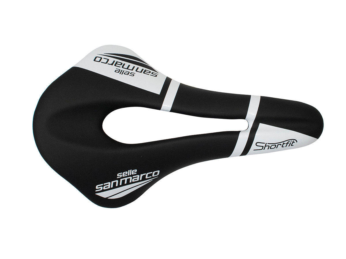 Shortfit saddle Wide - Black/white