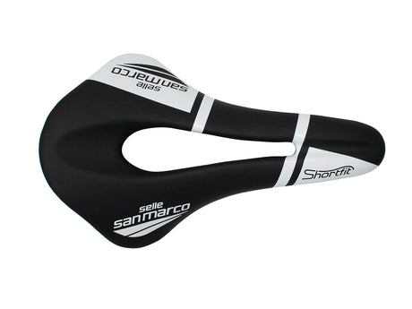 Shortfit saddle Wide - Black/white