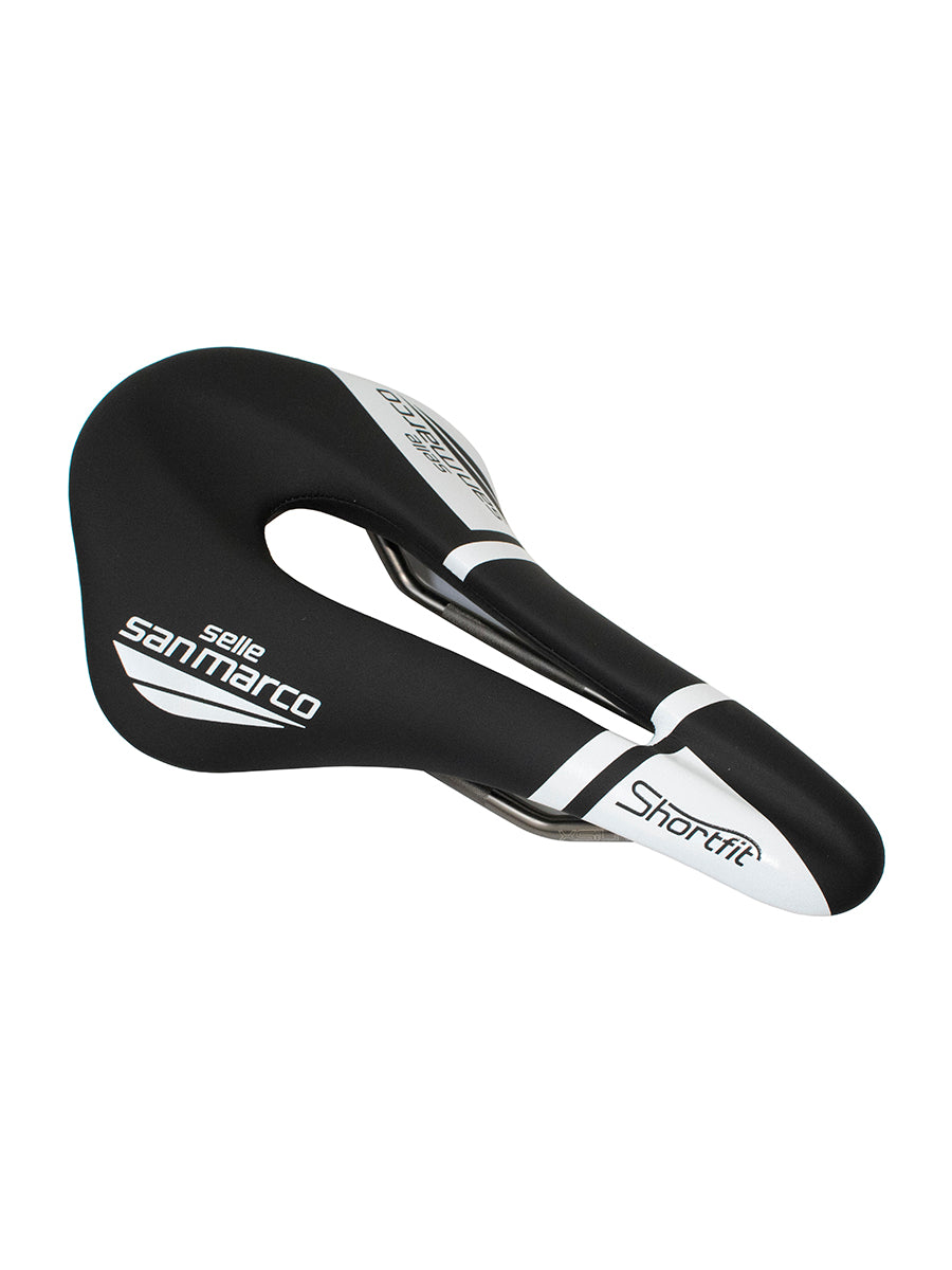 Shortfit saddle Wide - Black/white